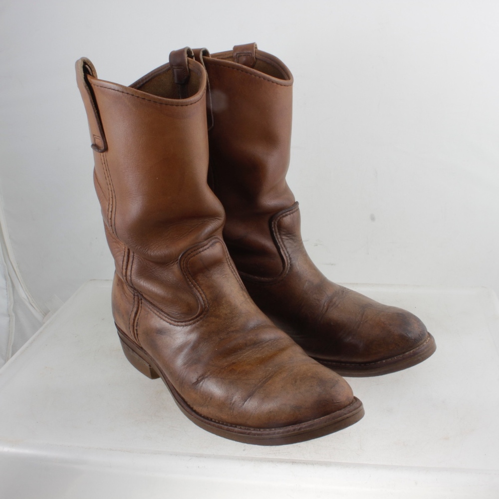 RED WING Pecos Western Work Leather Boots 9.5 D VT